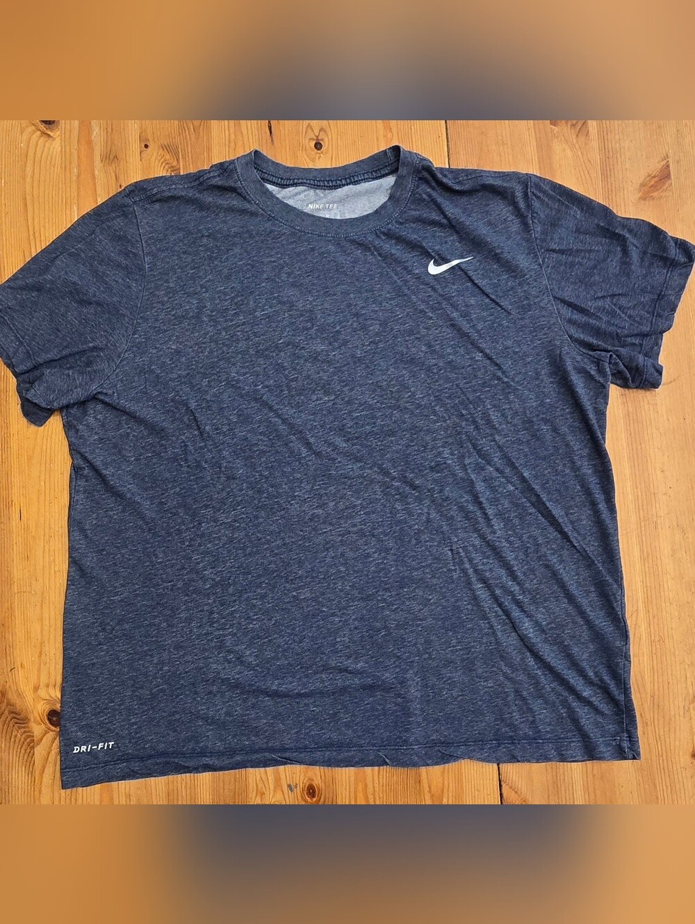 Nike Heathered Navy Dri-FIT Short Sleeve Crew Tee Shirt, Men's XL
